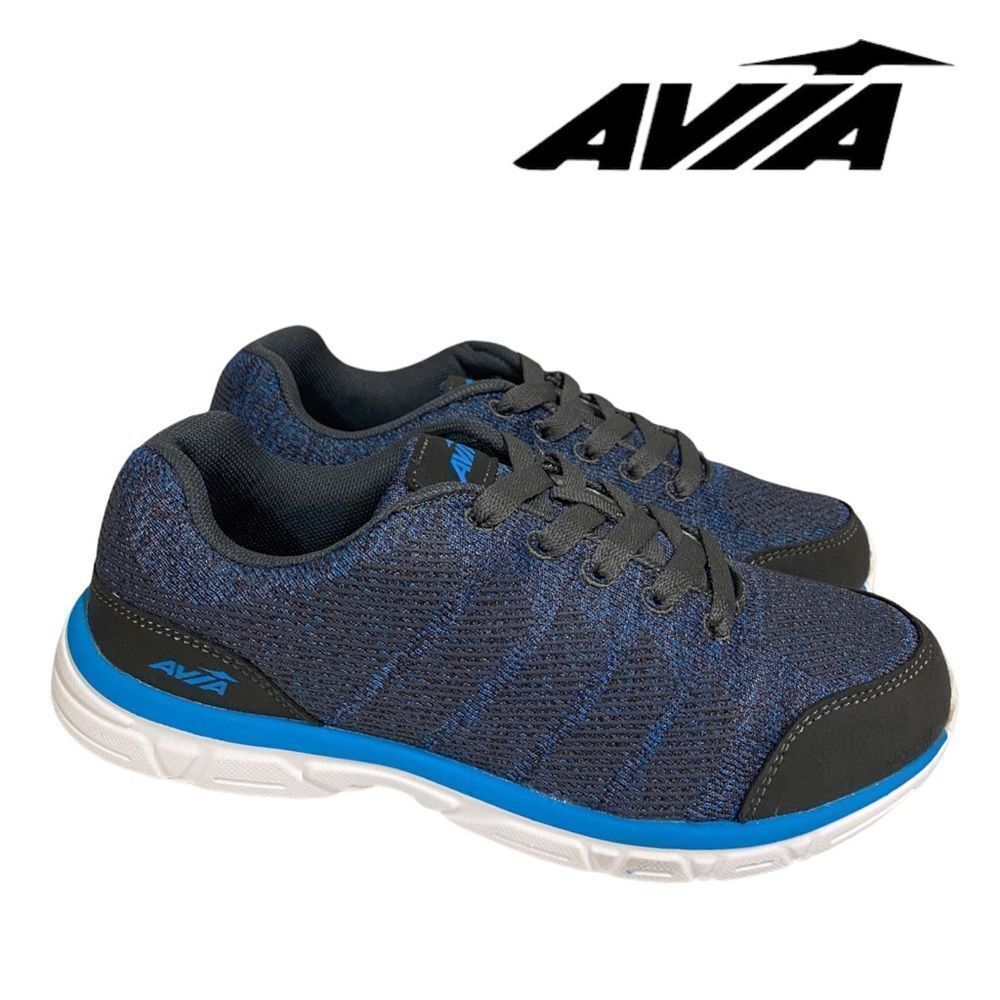 NEW in Box AVIA Boy's Avi-Rift Grey Blue Shoes Sneakers 6